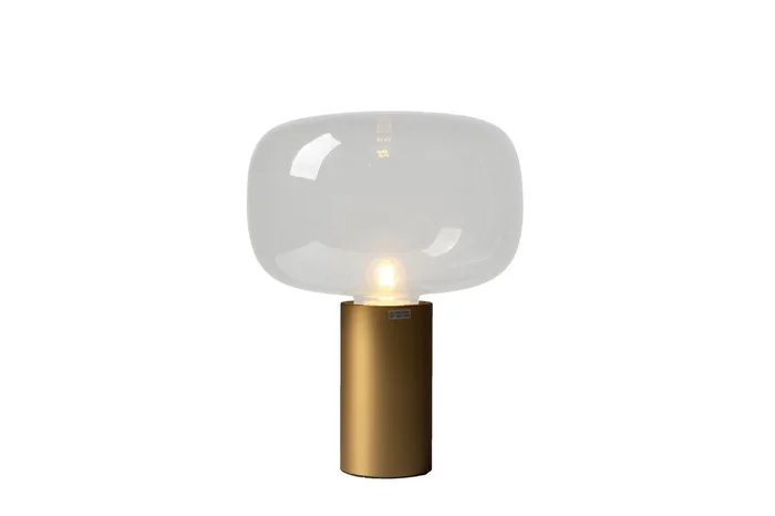 Mobital Glow Table Lamp Tall Clear Glass Matte Brass Frame ALT-GLOW-CLEA-TALL9