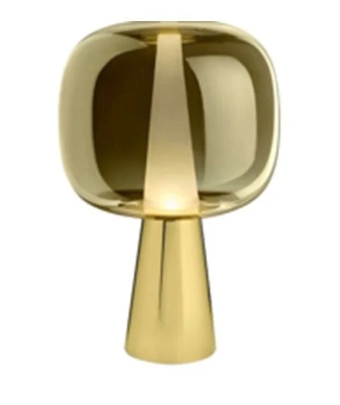 Mobital Janice Table Lamp Gold Glass Brass Powder Coated Frame ALT-JANI-GOLD-