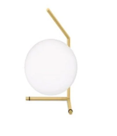 Mobital Luna Table Lamp Small White Glass Polished Gold Frame ALT-LUNA-GOPA-SMALL