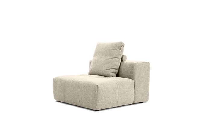 Mobital Mallow Armless Stone Wheat Tweed Fabric SEC-MALL-STON-ARMLE