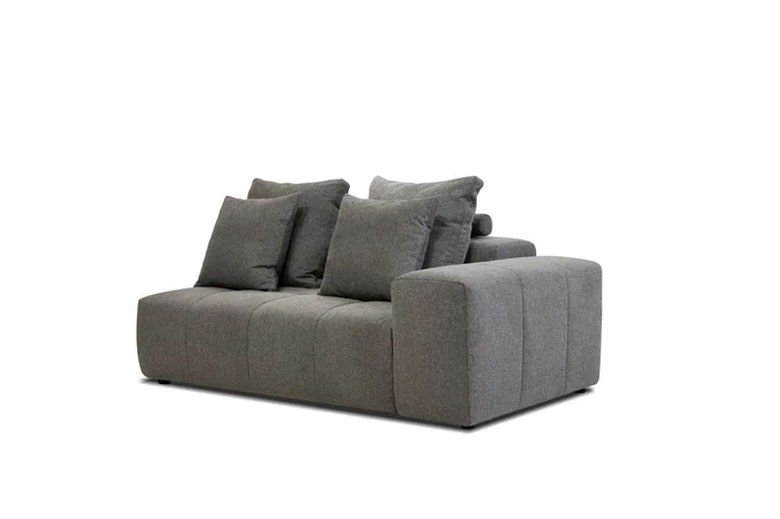 Mobital Mallow RAF 2-Seater Smoke Grey Chenille Fabric SEC-MALL-SMOK-RAF