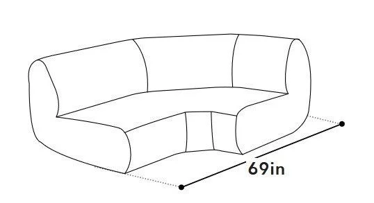 Mobital Moritz Corner Left Piece Licorice Boucle Fabric SEC-MORI-LICO-CORNL