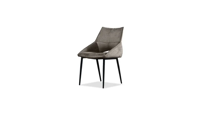 Mobital Nova Dining Chair Umber Fabric Black Powder Coated Steel Base (Set of 2) DCH-NOVA-UMBE-PCBLA