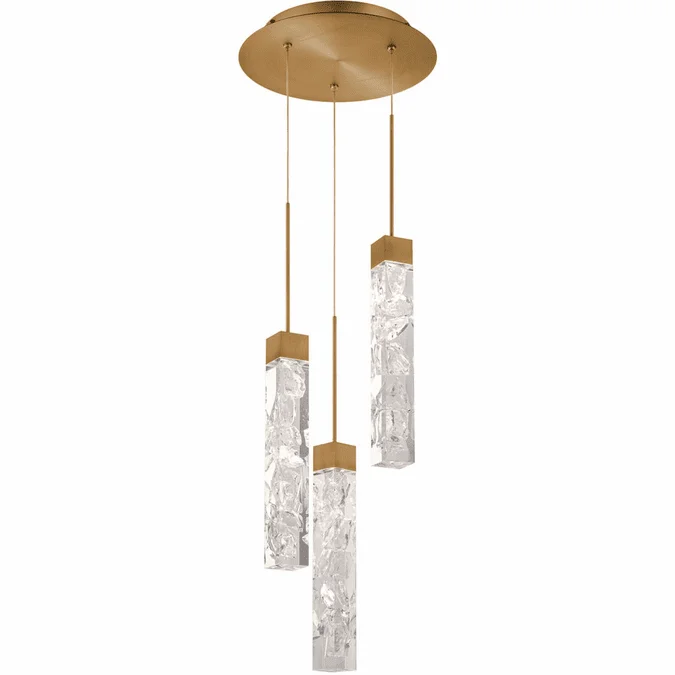 Modern Forms PD-78003R-AB Minx Aged Brass LED Multi Hanging Pendant Light