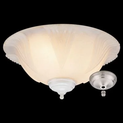 Monte Carlo Finger Bowl Light Kit, BS/WH Bowl Caps White Faux Alabaster MC113-L