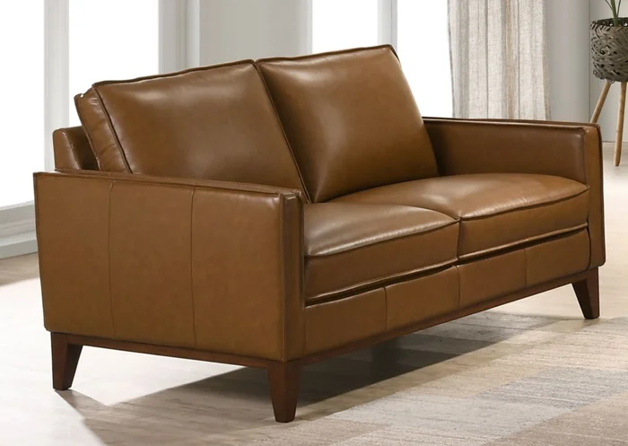 New Classic Caspar Leather Loveseat in Brown L1213-20-CBW PROMO
