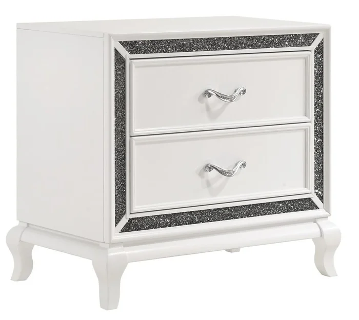 New Classic Furniture Park Imperial 2 Drawer Nightstand in White B0931W-040