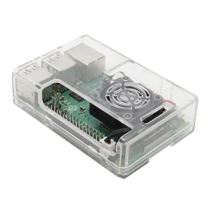 New High Quality Transparent ABS Case for Raspberry Pi 3/3+ with Slot for Cooling Fan & GPIO - Image 2
