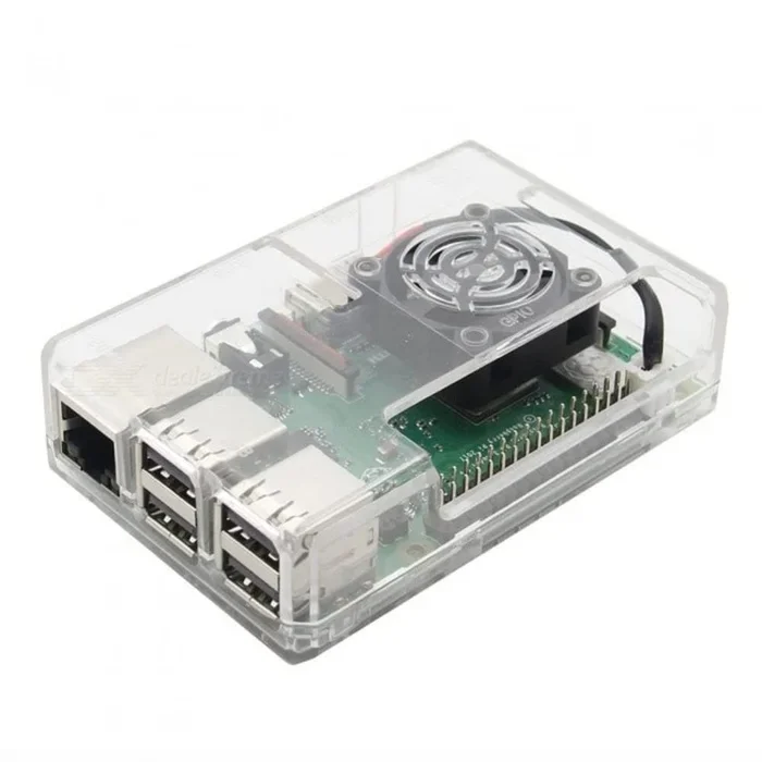 New High Quality Transparent ABS Case for Raspberry Pi 3/3+ with Slot for Cooling Fan & GPIO