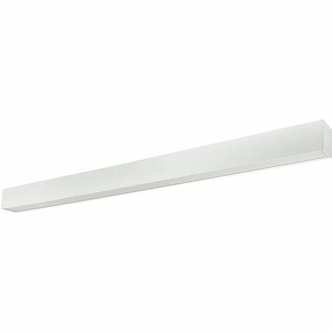 Nora NLUD-8334W L-Line Indirect / Direct Modern White LED 8ft Linear Ceiling Pendant Light / Bath Lighting Fixture