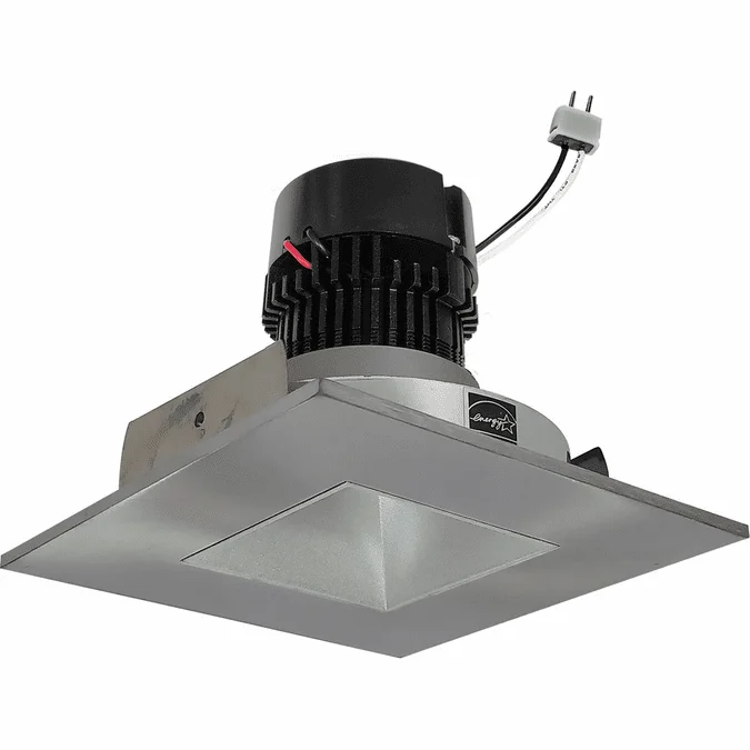 Nora NPRLV-4SNDSQHN 4 Inch Pearl Modern Haze / Natural Metal LED Square Retrofit Reflector with Square Aperture Recessed Lighting Insert