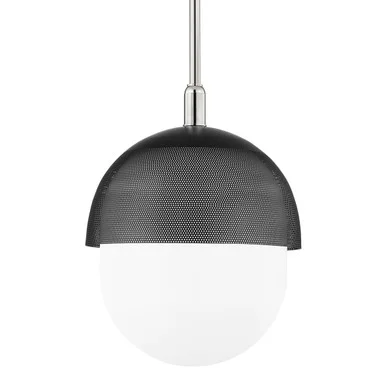 Nyack One Light Pendant in Polished Nickel/Black (70|6119-PN/BK)
