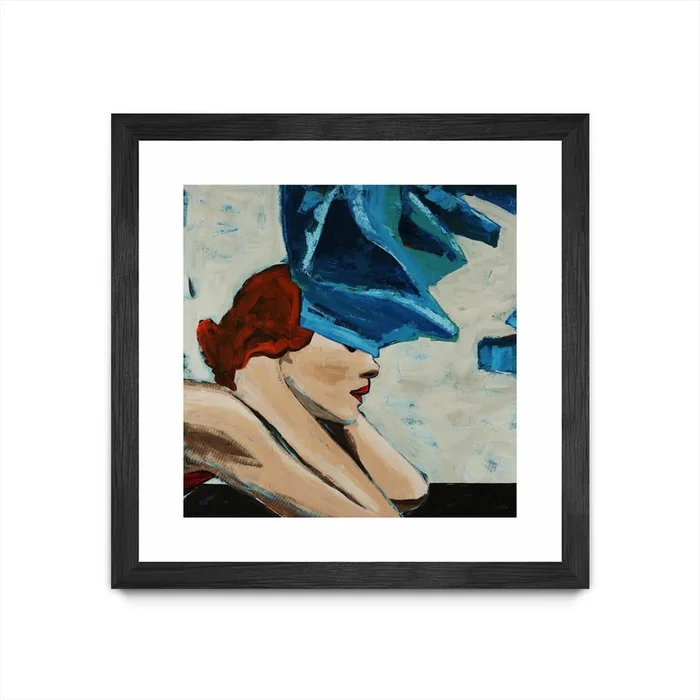 On The Rocks Matted and Framed Black 30×30 Wall Art|uvre dart murale encadre noire et mate On The Rocks 30×30