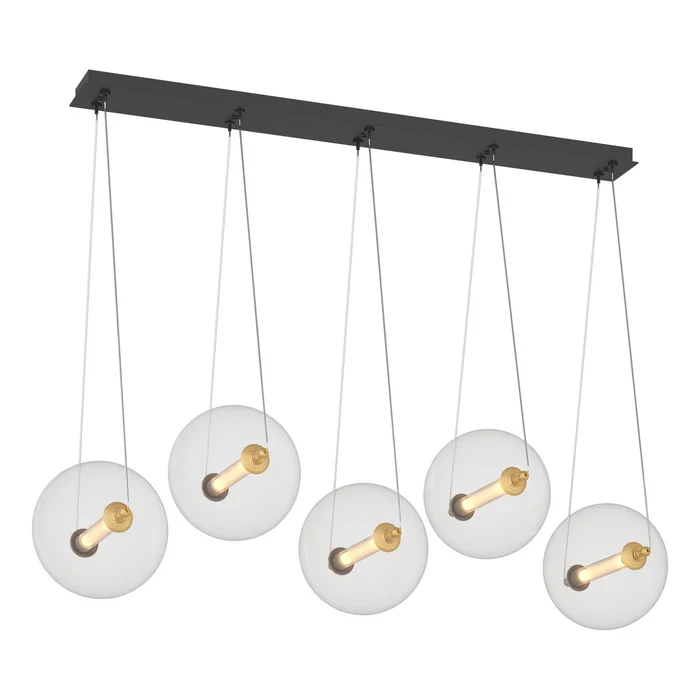 Otto LED Pendant in Black with Brass Accents (39|134409-SKT-STND-31-YT0517)