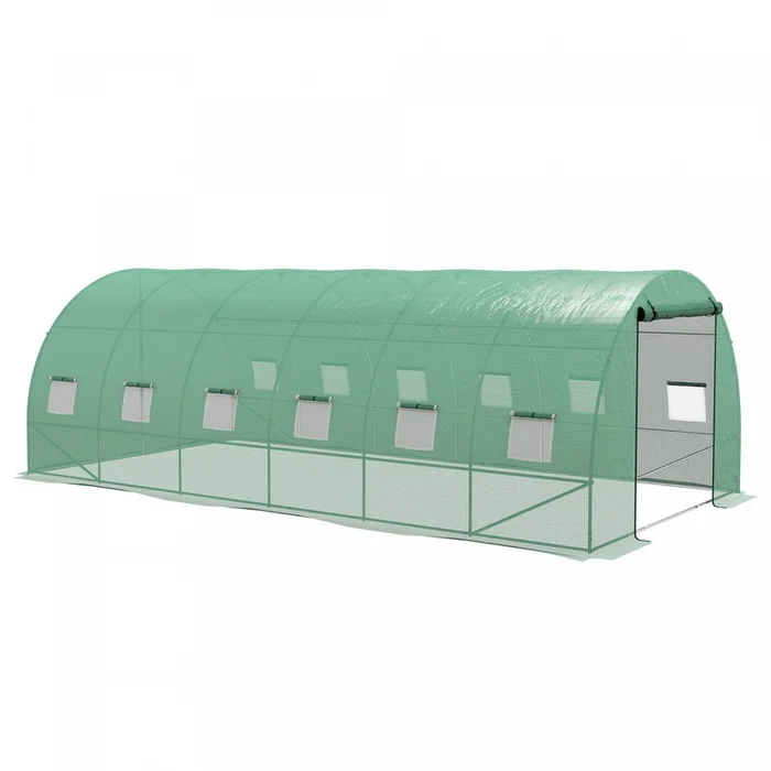Outsunny 20′ X 10′ Tunnel Greenhouse With Sprinkler System Green House|Outsunny Serre Tunnel 20′ X 10′ Avec Systeme D’arrosage