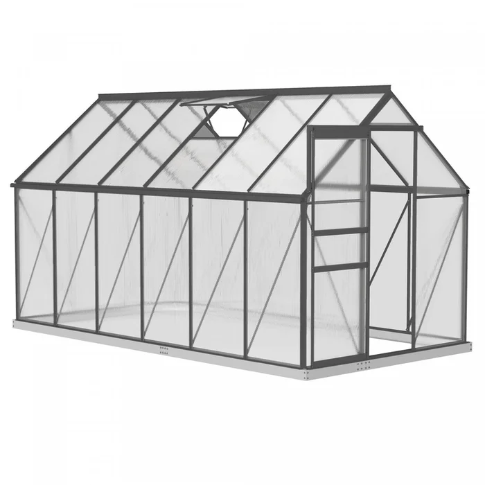 Outsunny 6′ X 12′ X 6.5′ Polycarbonate Greenhouse Walk-in Green House|Outsunny Serre Exterieure En Polycarbonate 6′ X 12′ X 6,5′