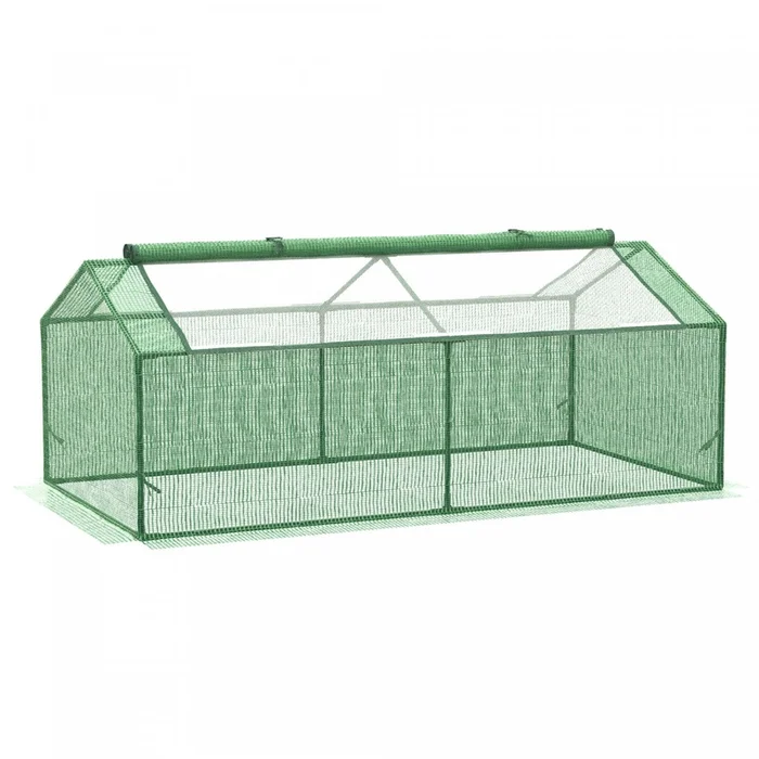 Outsunny 71 X 36 X 28 Mini Greenhouse, Portable Garden Hot House For Plants With Large Roll-up Zi|Outsunny Mini Serre 71 X 36 X 28portable Pour Plantes Avec Grandes Fenetres A Fermeture Eclair Po