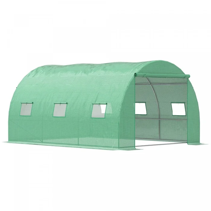 Outsunny Walk-in Polytunnel Greenhouse, Outdoor Garden Tunnel Greenhouse|Outsunny Serre Polytunnel, Serre Tunnel De Jardin Exterieur