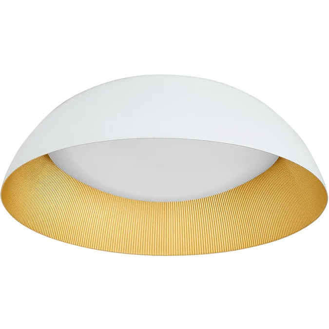 Oxygen 3-206-650 Lucci Contemporary White / Industrial Brass LED 18″ Ceiling Lighting Fixture