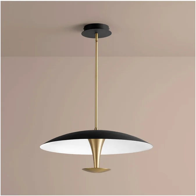 Oxygen 3-647-1540 Spacely Contemporary Black and Aged Brass LED 26″ Drop Lighting