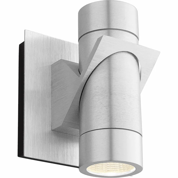 Oxygen 3-746-16 Razzo Modern Brushed Aluminum LED Exterior Wall Sconce