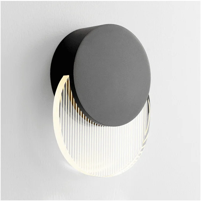 Oxygen 3-754-15 Pavo Contemporary Black LED Exterior 8″ Wall Sconce Lighting