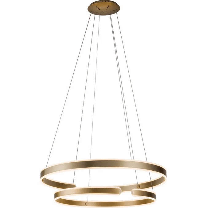 PageOne PP020110-BC Gianni Modern Brushed Champagne LED Ceiling Pendant Light