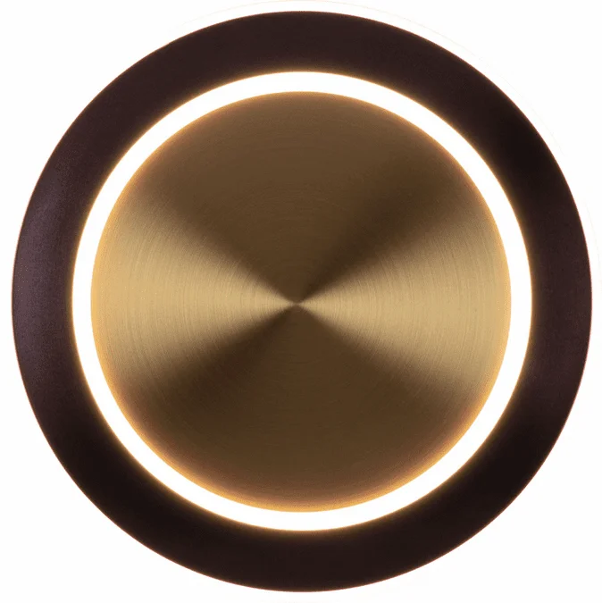 PageOne PW131435-AB/BB Saturn Contemporary Antique Brass / Black Bronze LED 6.5″ Wall Lighting Sconce