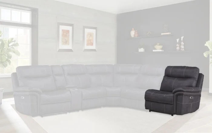 Parker House Mason RAF Chair Recliner Power with USB and Power Headrest in Charcoal MMAS#811RPH-CHA PROMO CODE:UNIV10 for 10% Off