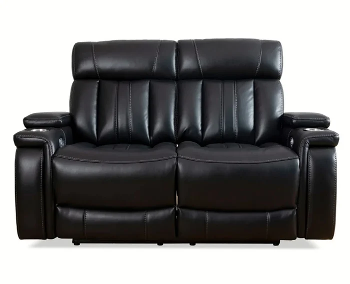 Parker House Royce Power Loveseat in Black MROY#822PH-MID PROMO CODE:UNIV10 for 10% Off