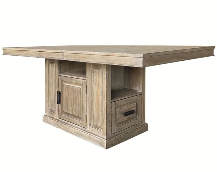 Parker House Sundance 74″ x 42″ Island Counter Height Table in Beige DSUN#74T-SS;DSUN#74B-SS CLOSEOUT CODE:UNIV10 for 10% Off