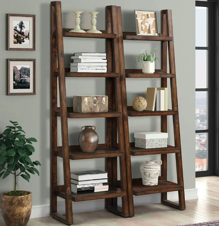 Parker House Tempe Pair of Etagere Bookcases in Brown TEM#250P-TOB CODE:UNIV10 for 10% Off