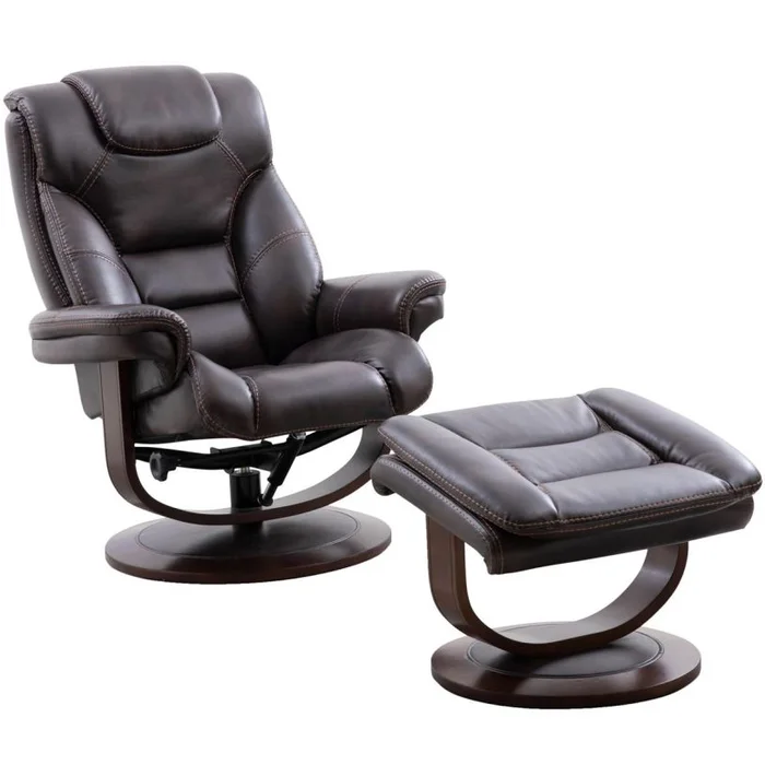 Parker Living Monarch Manual Reclining Swivel Chair and Ottoman in Truffle MMON#212S-TRU CODE:UNIV10 for 10% Off