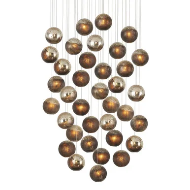 Pathos Collection 36 Light Pendant in Antique Silver/Antique Gold/Matte Charcoal (142|9000-1018)