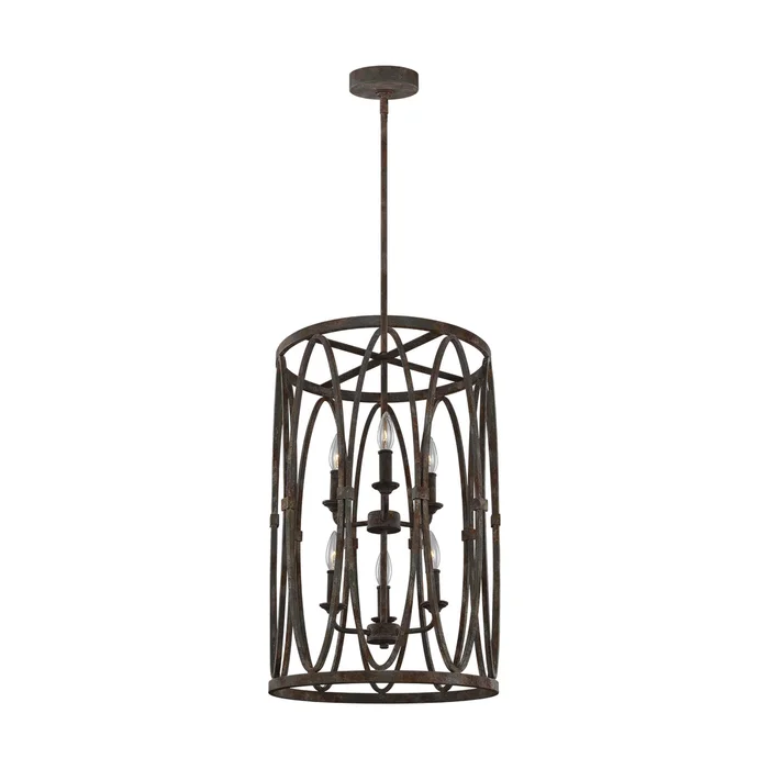 Patrice Six Light Hanging Shade