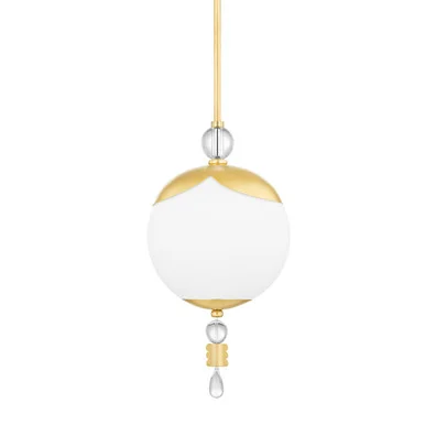 Perla One Light Pendant in Aged Brass (70|KBS1748701S-AGB)