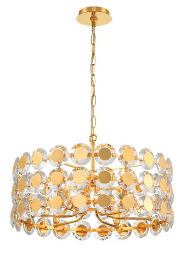 Perrene Six Light Pendant in Gold (40|44285-026)