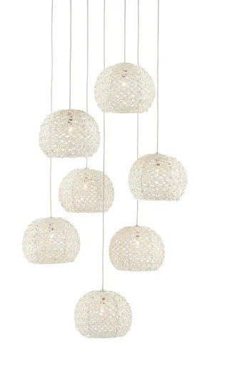 Piero Collection Seven Light Pendant in Sugar White (142|9000-0911)