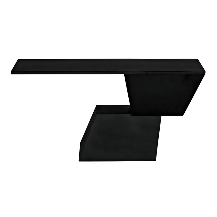pieta console, black steel