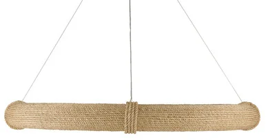 Portmeirion Collection 12 Light Chandelier in Satin Black/Abaca Rope (142|9000-0805)