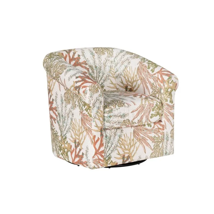 Powell Bonnie Swivel Club Chair Green Ocean D1209S19GRN