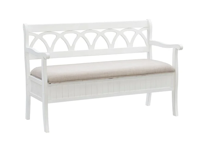 Powell Elliana Storage Bench – White D1017A16W