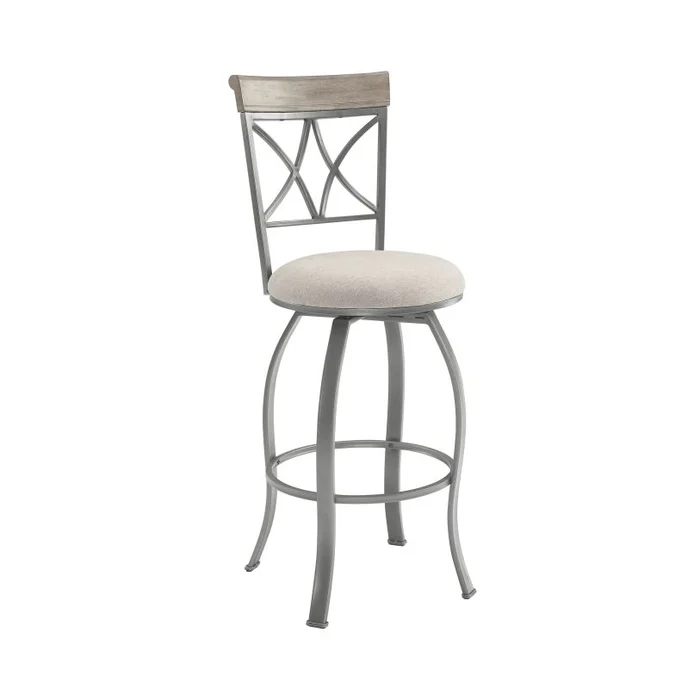 Powell Hamilton Pewter Swivel Barstool D1481D21BSP