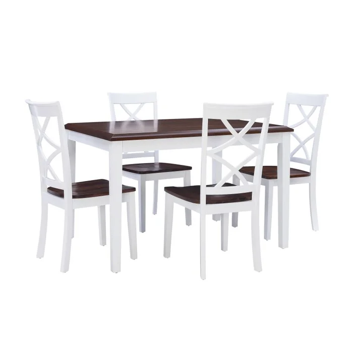 Powell Harrison Cherry and White 5Pc Dining Set 14D2041