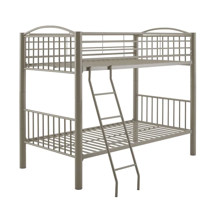 Powell Heavy Metal Pewter Twin over Twin Bunk Bed 941-138