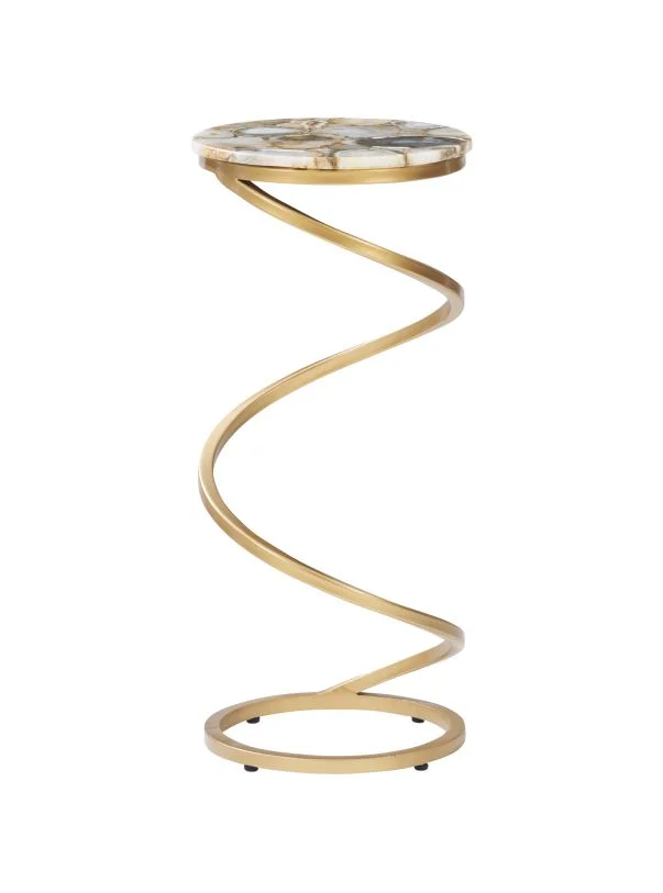 Powell Rian Spiral Drink Table Amber Agate D1323A20A