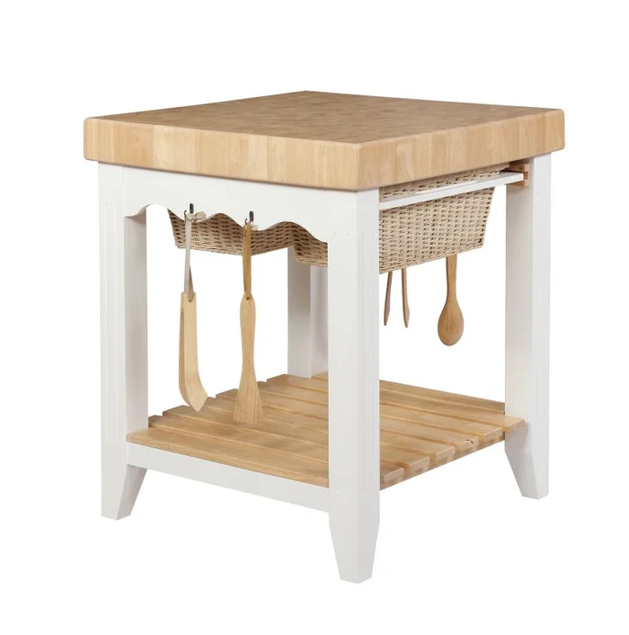 Powell White Kitchen Island D1031D16