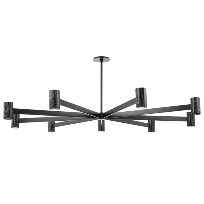 Predock 9-Light Chandelier in Black Brass 64L x 64W x 4.75H