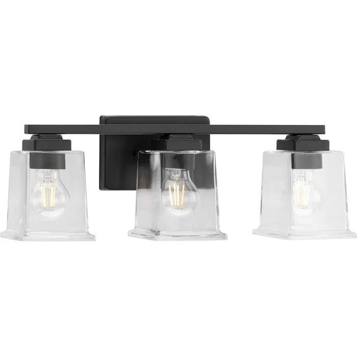 Progress Gilmour 3-LT Bath Vanity Light – Matte Black – P300379-31M