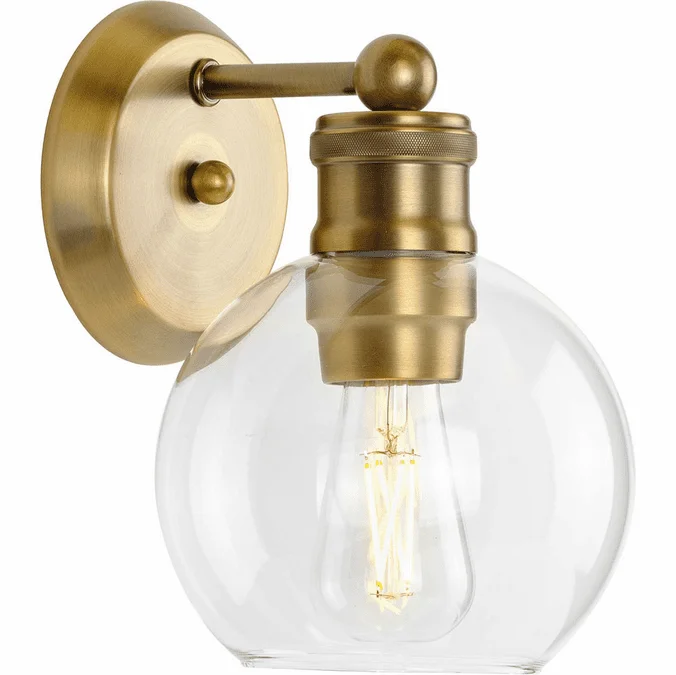 Progress P300049-163 Hansford Contemporary Vintage Brass Wall Mounted Lamp
